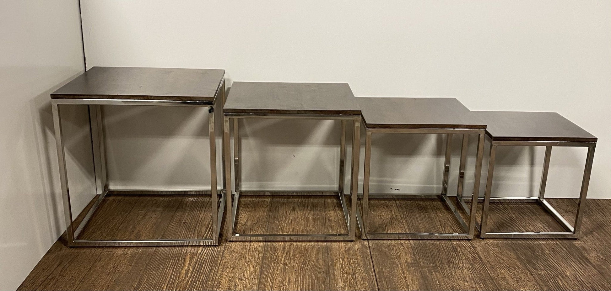 HomeRoots Modern Rustic Nesting Accent Tables in Set of 4