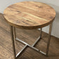 HomeRoots Modern Rustic Side or End Table With Antiqued Silver Finish