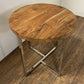 HomeRoots Modern Rustic Side or End Table With Antiqued Silver Finish