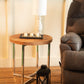 HomeRoots Modern Rustic Side or End Table With Antiqued Silver Finish