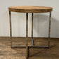 HomeRoots Modern Rustic Side or End Table With Antiqued Silver Finish