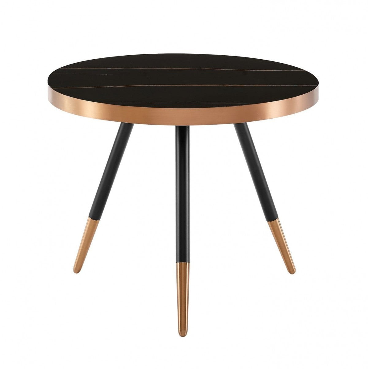 HomeRoots Modern Small Black and Gold Ceramic Coffee Table