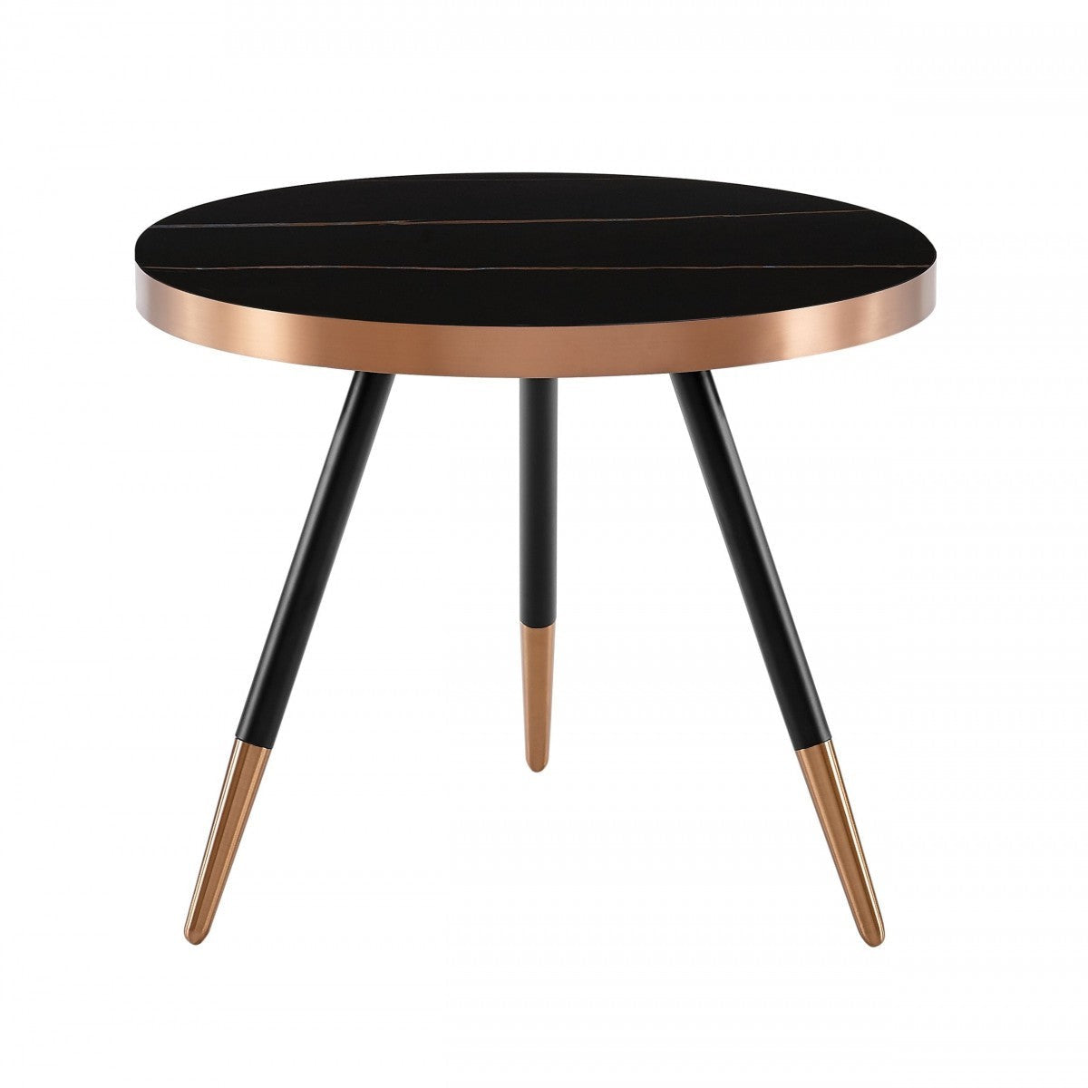 HomeRoots Modern Small Black and Gold Ceramic Coffee Table