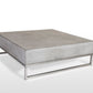 HomeRoots Modern Square Dark Gray Concrete and Steel Coffee Table