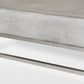 HomeRoots Modern Square Dark Gray Concrete and Steel Coffee Table