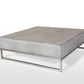 HomeRoots Modern Square Dark Gray Concrete and Steel Coffee Table