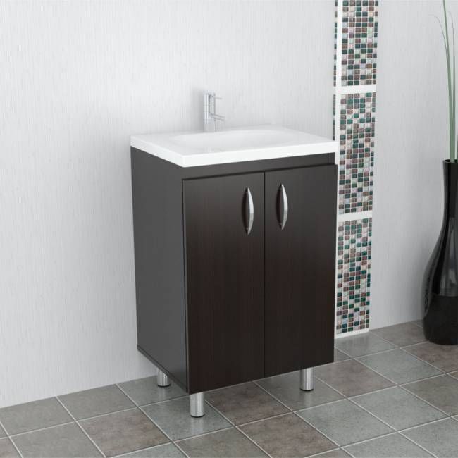 HomeRoots Modern Vanity and Sink in Espresso Finish