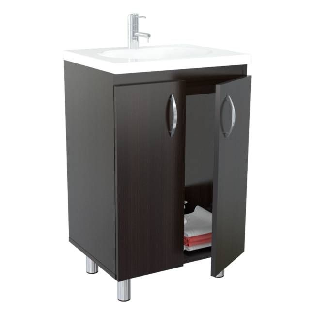 HomeRoots Modern Vanity and Sink in Espresso Finish