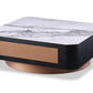 HomeRoots Modern White Black and Rose Gold Coffee Table with One Drawer