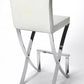 HomeRoots Modern White Faux Leather Bar Stool