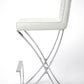 HomeRoots Modern White Faux Leather Bar Stool