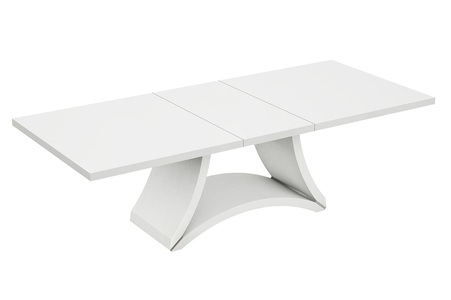 HomeRoots Modern White High Gloss Finish Dining Table