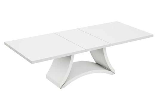 HomeRoots Modern White High Gloss Finish Dining Table