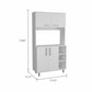 HomeRoots Modern White Kitchen Cabinet With 2 Storage Shelves
