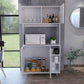 HomeRoots Modern White Kitchen Cabinet With 2 Storage Shelves