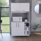 HomeRoots Modern White Kitchen Cabinet With 2 Storage Shelves