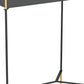 HomeRoots Moderna Black and Gold Accent Side Table