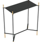 HomeRoots Moderna Black and Gold Accent Side Table