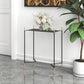 HomeRoots Moderna Black and Gold Accent Side Table