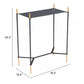 HomeRoots Moderna Black and Gold Accent Side Table