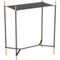 HomeRoots Moderna Black and Gold Accent Side Table