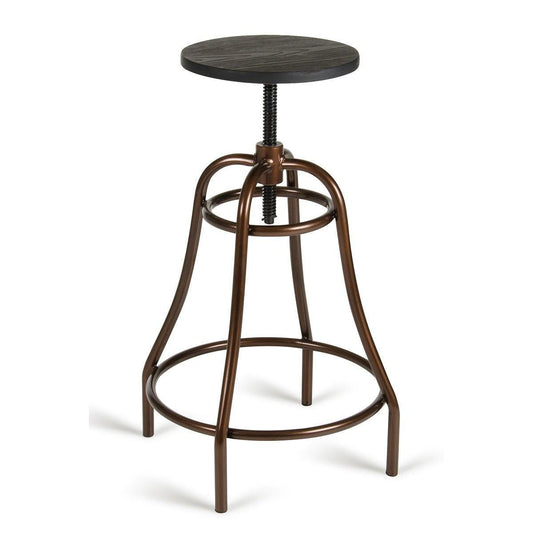 HomeRoots Modrest Fritch Modern Bar Stool In Black And Bronze