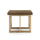 HomeRoots Modrest Pike Modern Elm & Antique Brass End Table