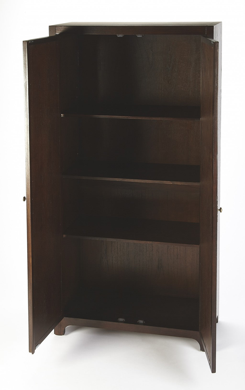 HomeRoots Morjanna Tall Cabinet in Coffee Finish