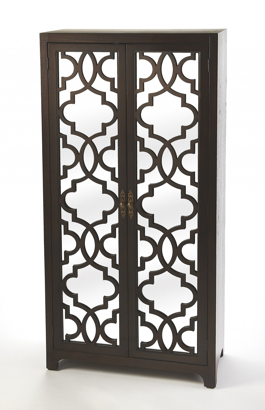 HomeRoots Morjanna Tall Cabinet in Coffee Finish