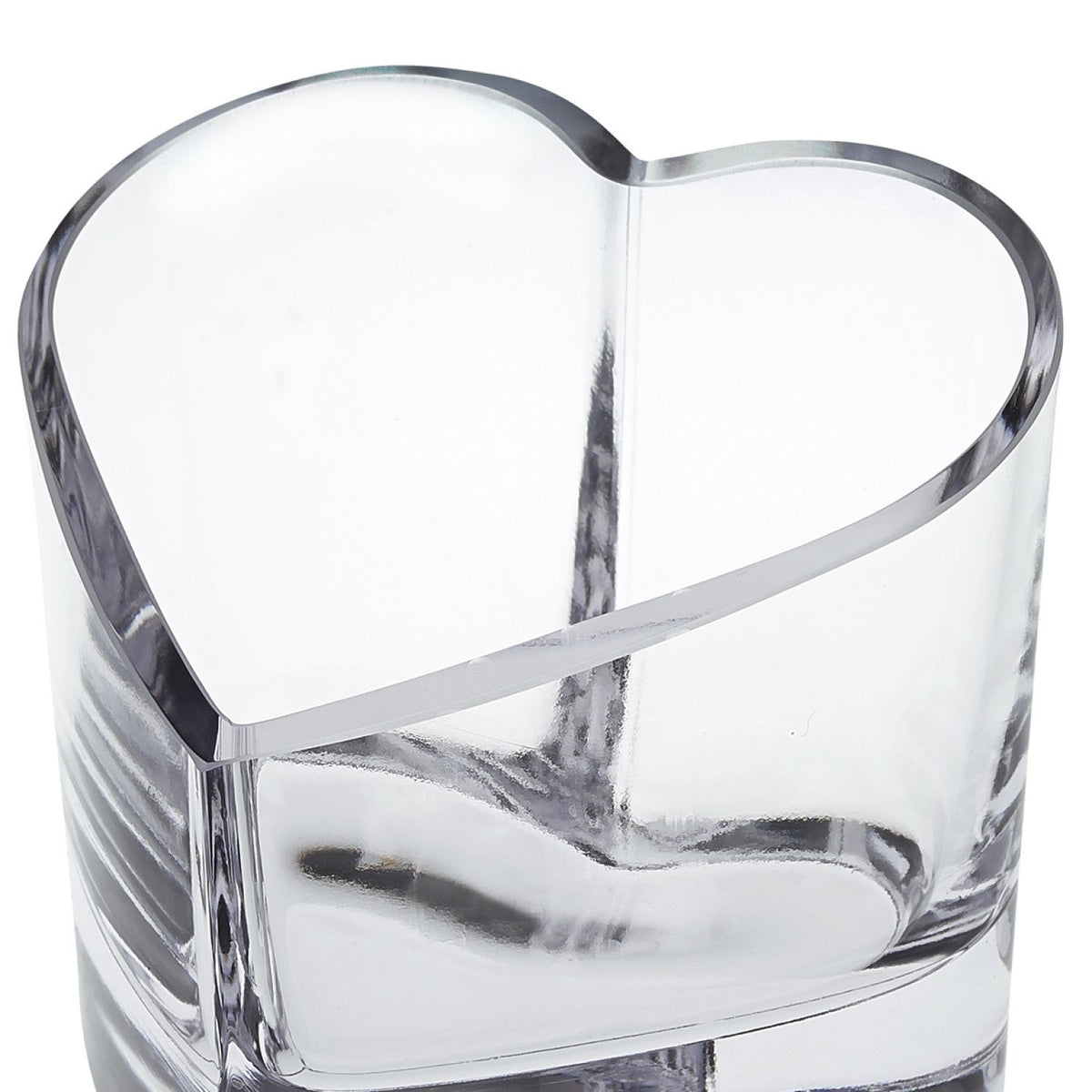 HomeRoots Mouth Blown European Crystal Heart Bowl or Votive