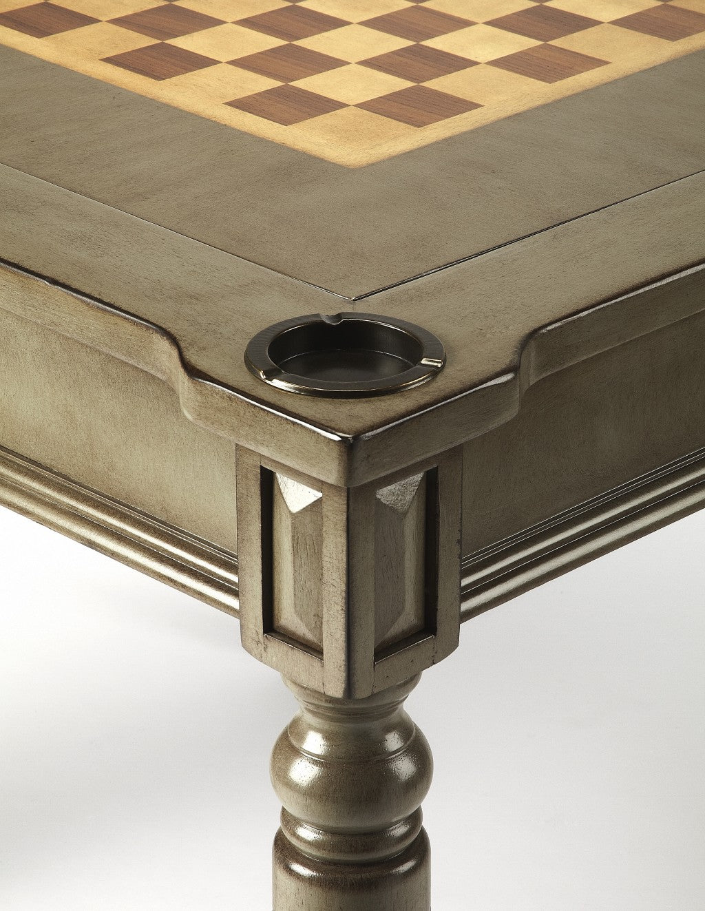 HomeRoots Multi Game Table in Silver Satin Finish