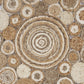 HomeRoots Multi-toned Intricate Circle Natural Jute Area Rug