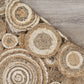 HomeRoots Multi-toned Intricate Circle Natural Jute Area Rug