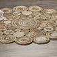 HomeRoots Multi-toned Intricate Circle Natural Jute Area Rug