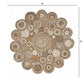 HomeRoots Multi-toned Intricate Circle Natural Jute Area Rug