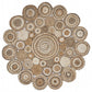HomeRoots Multi-toned Intricate Circle Natural Jute Area Rug
