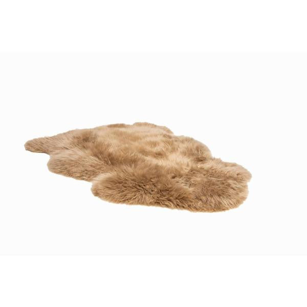 HomeRoots Mushroom New Zealand Natural Shearling Sheepskin Rug