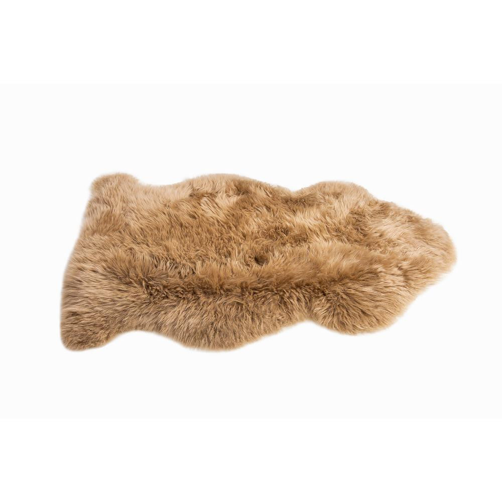 HomeRoots Mushroom New Zealand Natural Shearling Sheepskin Rug