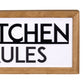 HomeRoots My Kitchen My Rules Metal and Wood Wall Art