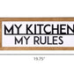 HomeRoots My Kitchen My Rules Metal and Wood Wall Art