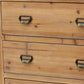 HomeRoots Natural 3-Drawer Minimalist Loft Wood Cabinet