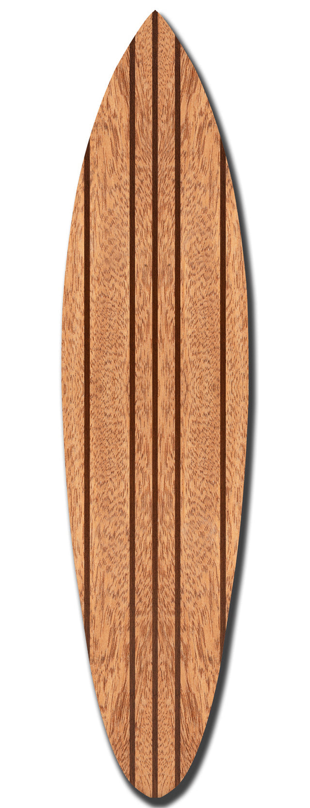HomeRoots Natural Brown Thin Stripe Surfboard Wall Art