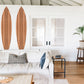 HomeRoots Natural Brown Thin Stripe Surfboard Wall Art