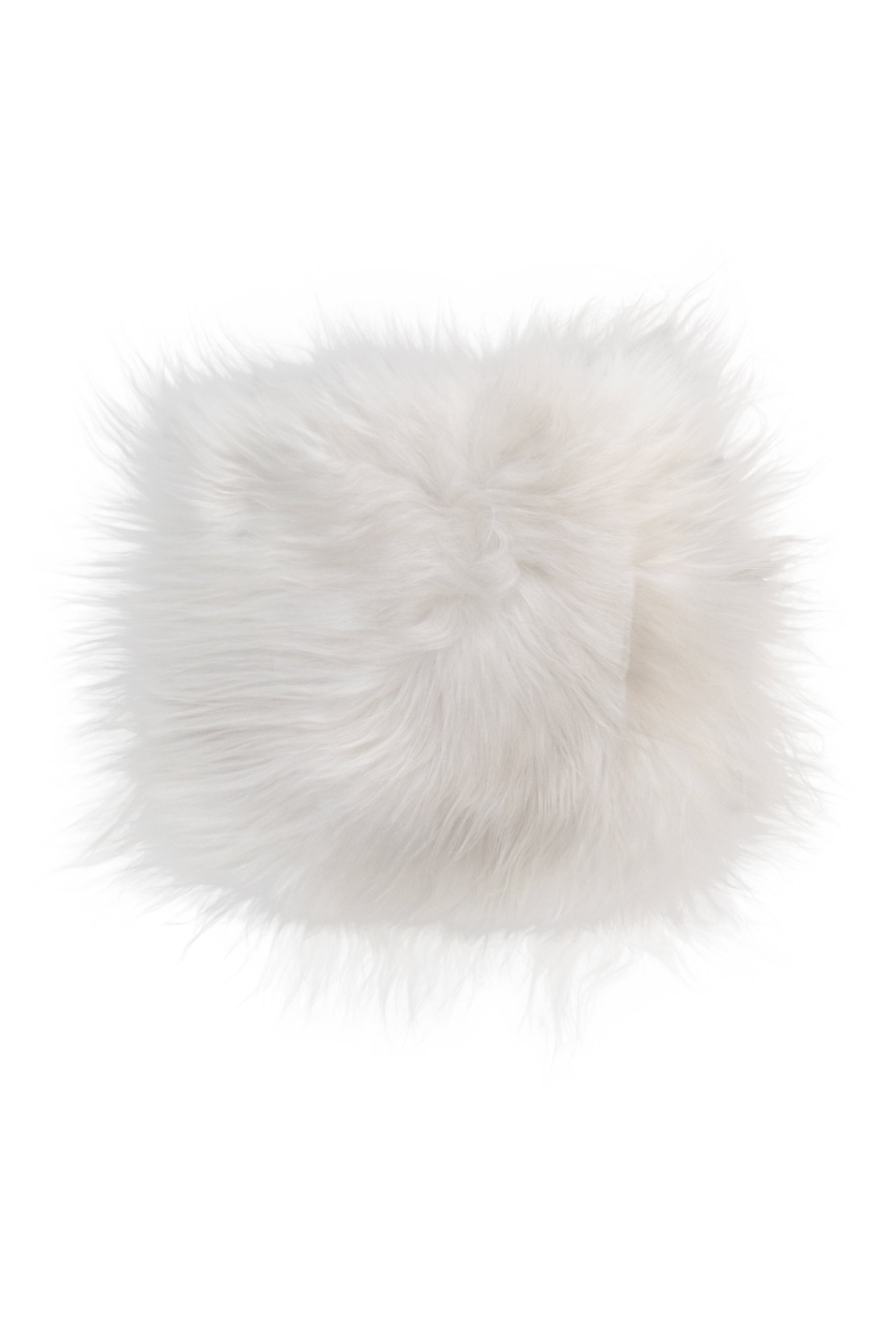 HomeRoots Natural Sheepskin White Square Super Soft Chair Pad