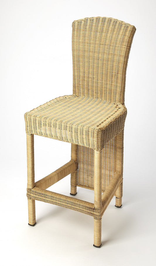 HomeRoots Natural Wicker Rattan Counter Stool