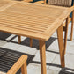 HomeRoots Natural Wood Dining Table With Slatted Top