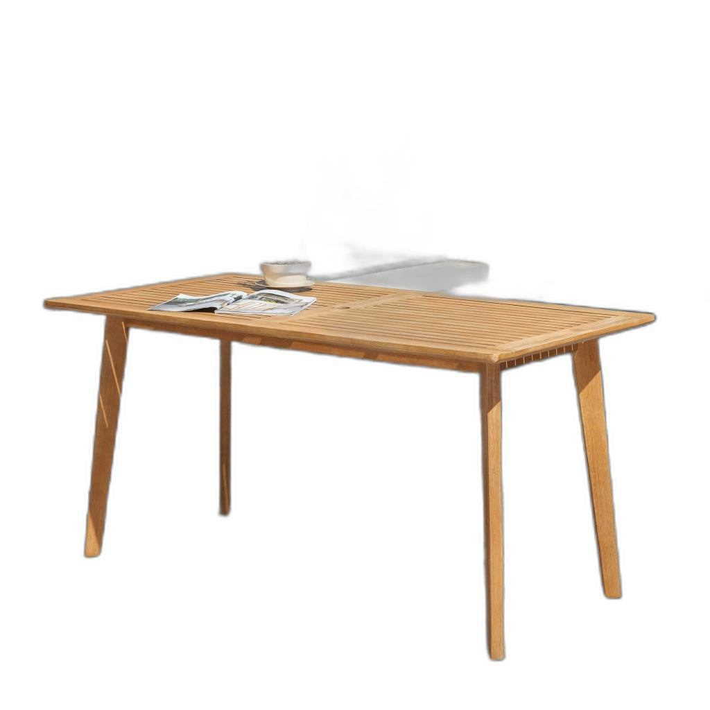 HomeRoots Natural Wood Dining Table With Slatted Top