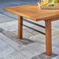 HomeRoots Natural Wood Rectangular Coffee Table With Metal Base