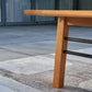 HomeRoots Natural Wood Rectangular Coffee Table With Metal Base