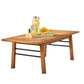 HomeRoots Natural Wood Rectangular Coffee Table With Metal Base